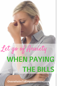 tapping for anxiety when paying bills